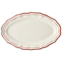 Plat ovale n°6 Filet - Rouge