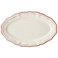 Plat ovale n°6 Filet - Corail