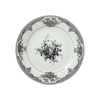 Set of 4 Les Dépareillées dessert plates Flowers - Green