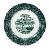 Set of 4 Dinner plates extra Les Dépareillées Come - Green