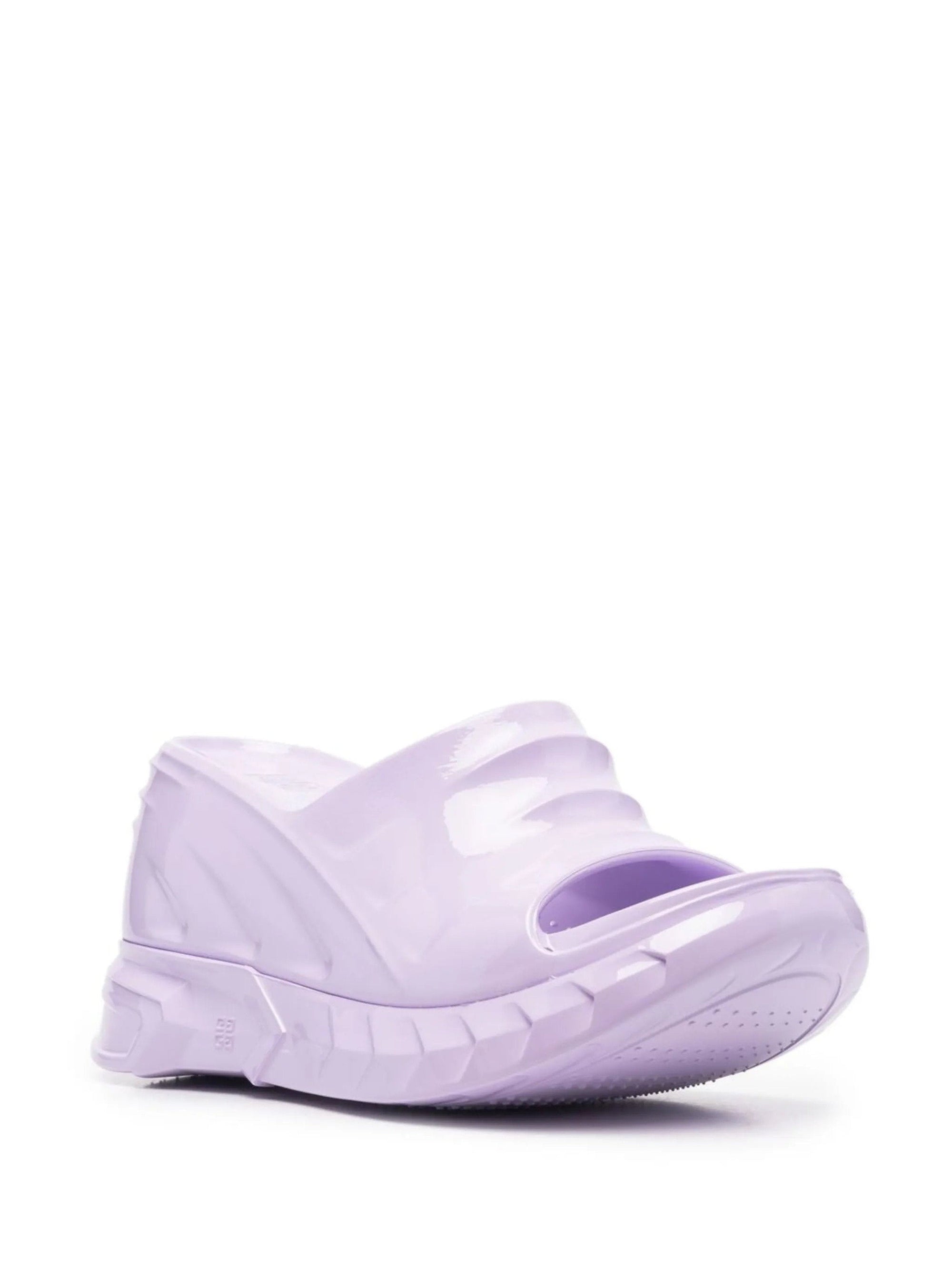 MARSHMALLOW SLIDER WEDGE SANDALS