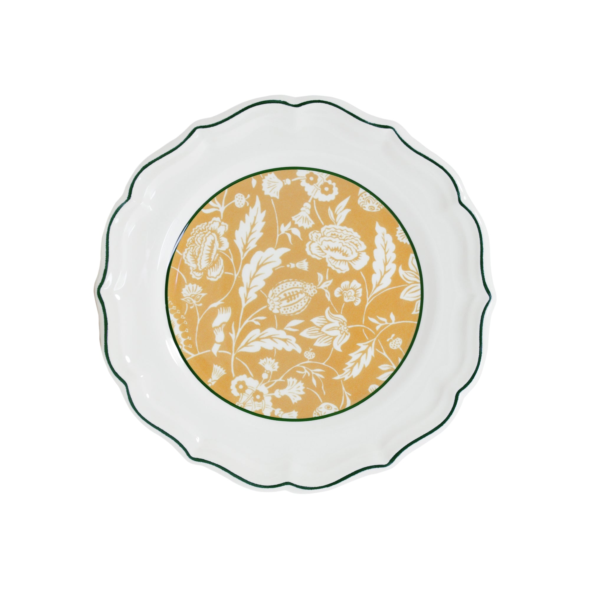 Set de 4 Assiettes à dessert Des Indiennes Dominoté - Vert