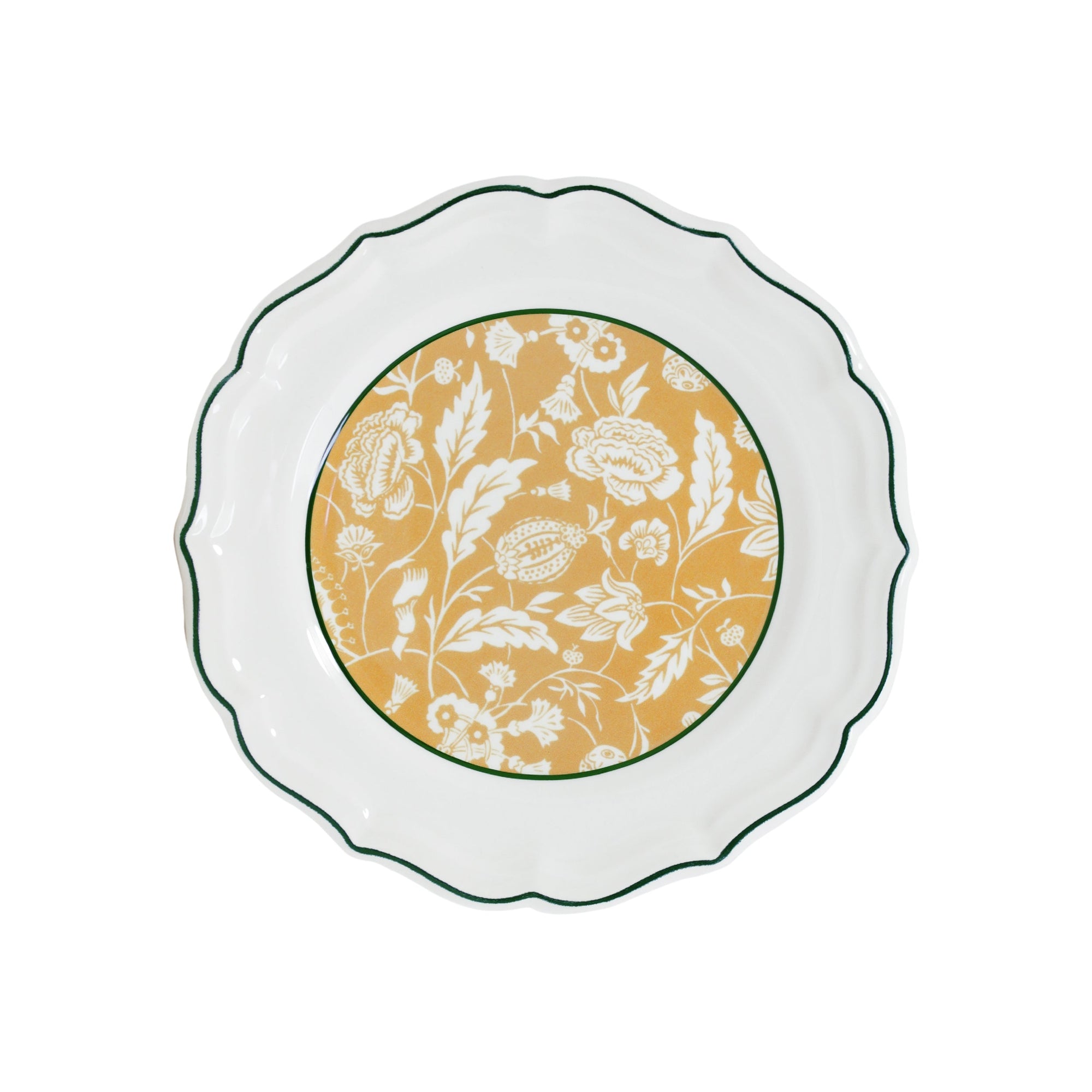 Set de 4 Assiettes à dessert Des Indiennes Dominoté - Vert