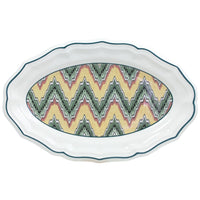 Plat ovale n°6 Dominoté - Vert