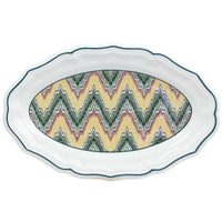 Plat ovale n°6 Dominoté - Vert