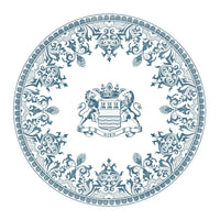Set of 4 Les Dépareillées Crown Dinner Plates extra - Blue