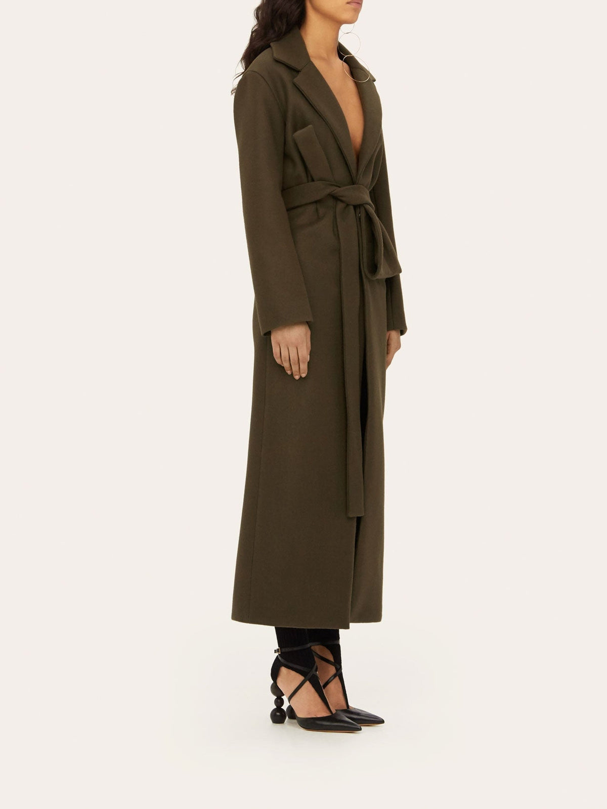 Manteau Aissa en laine - Khaki