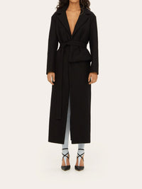 Manteau Aissa en laine - Black