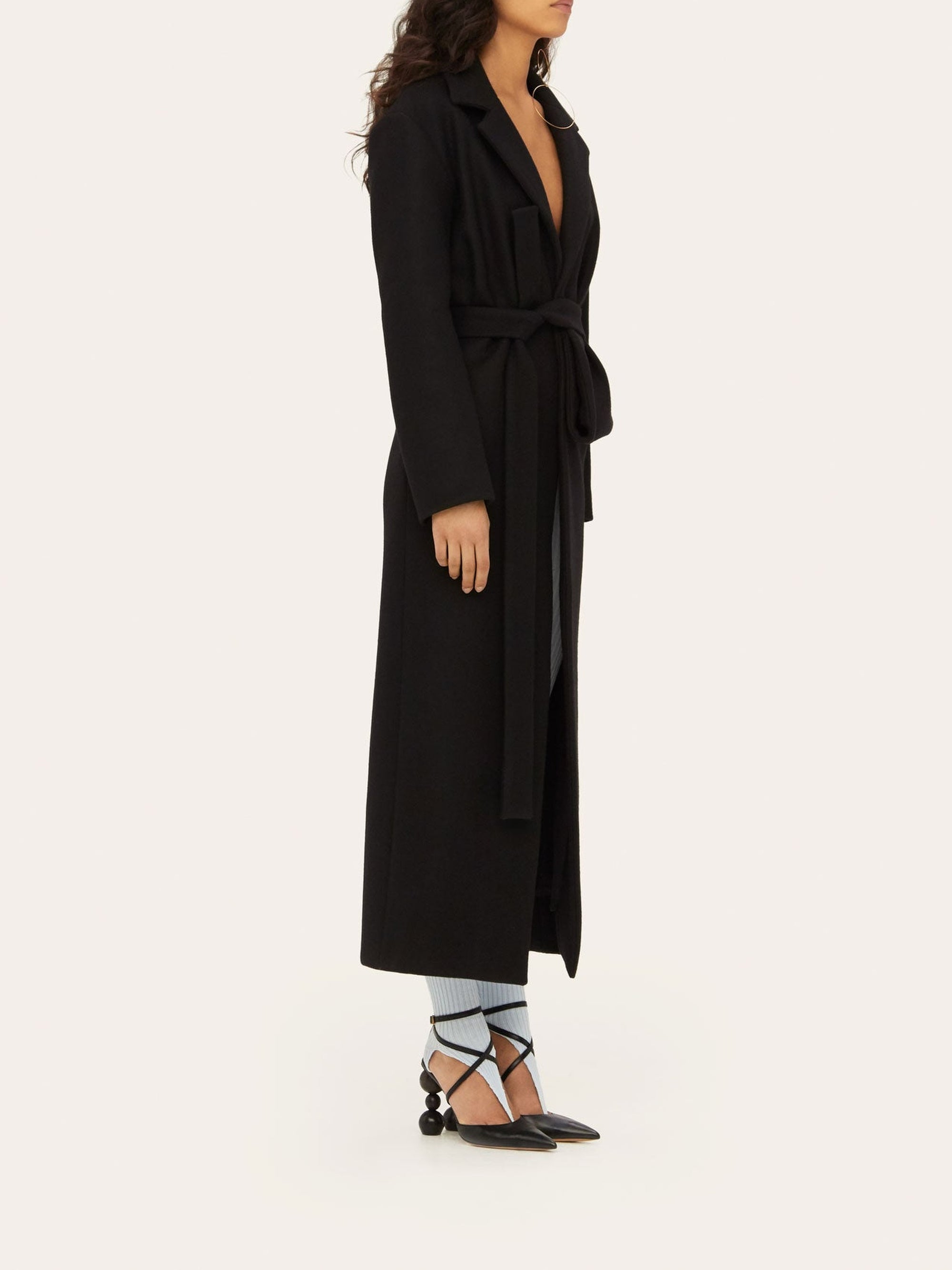 Manteau Aissa en laine - Black