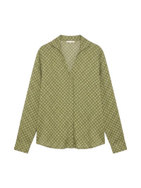 Chemise Lallah à imprimé en soie mélangée - Green