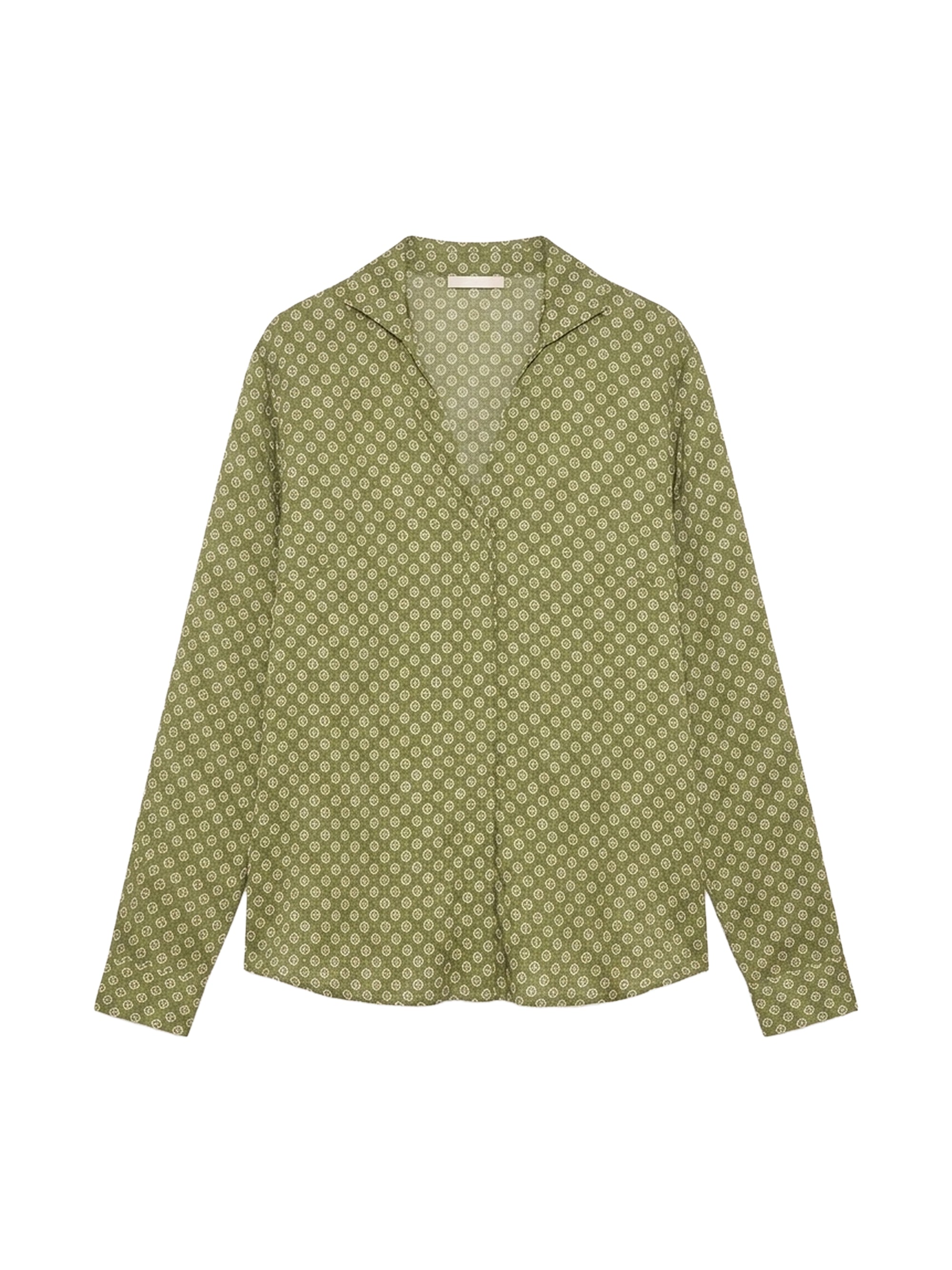 Chemise Lallah à imprimé en soie mélangée - Green
