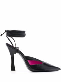 Mule "Anais" 105mm con allacciatura alla caviglia - Black