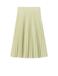 Jupe midi plissée effet cuir - Green Tea