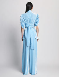 Pantalon oversize à zip - Light Blue