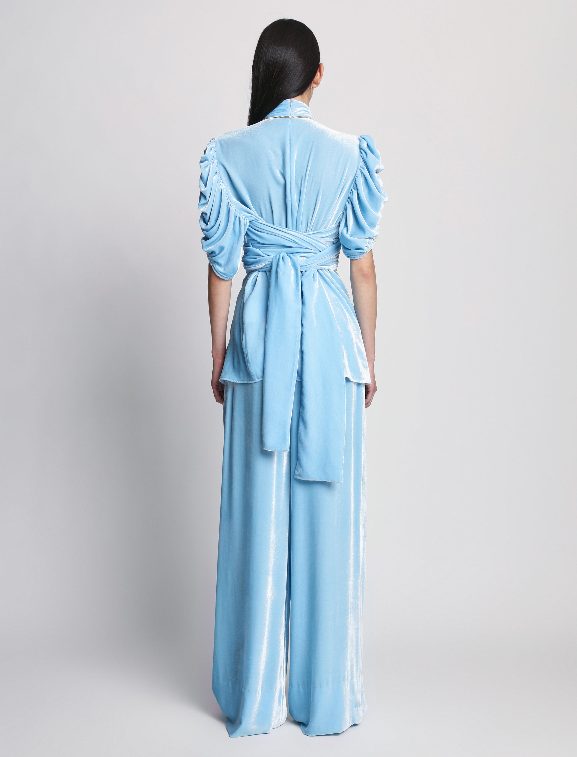 Pantalon oversize à zip - Light Blue