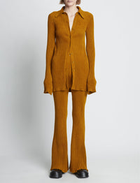 Pantalon en velours côtelé - Ochre