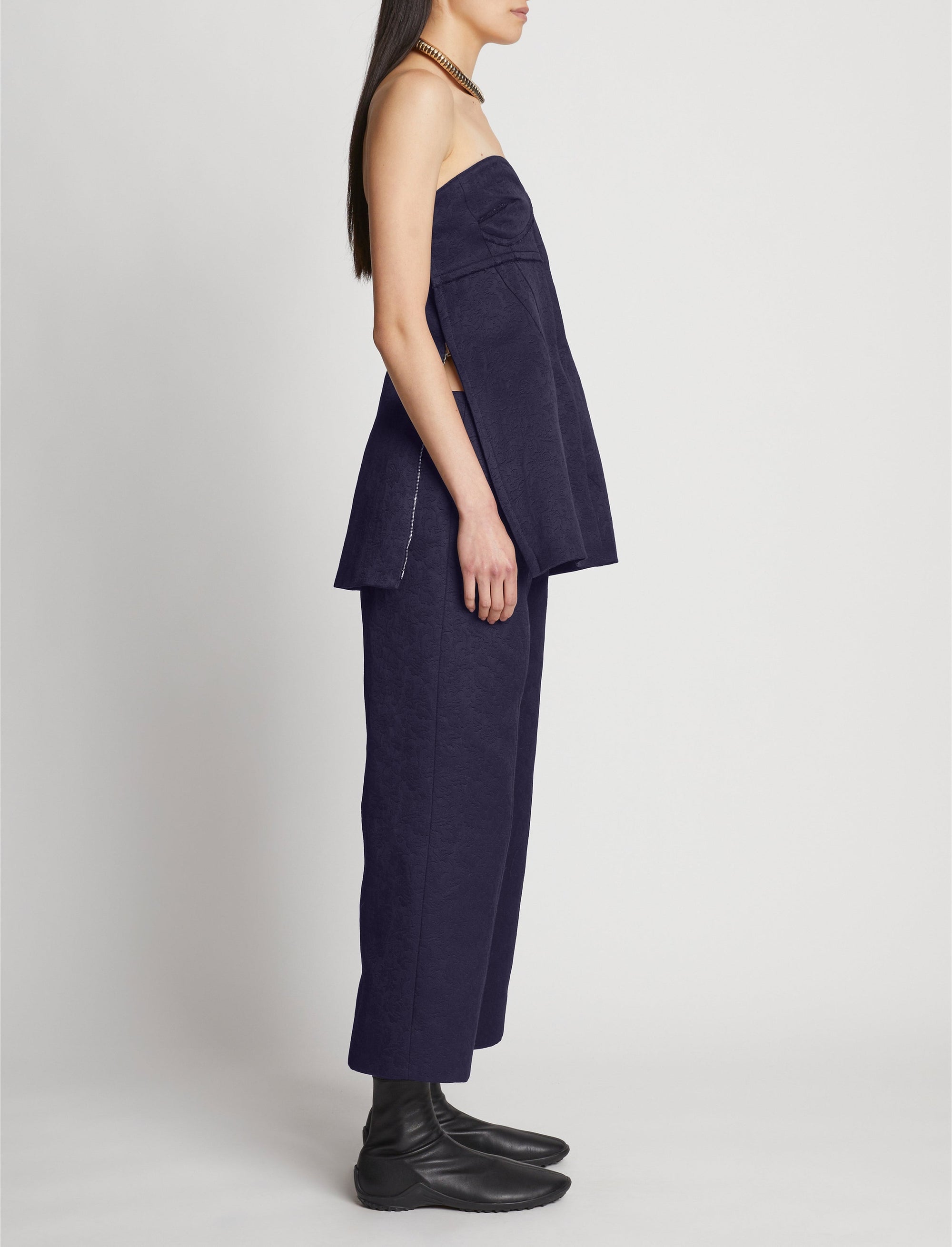 Pantalon en jacquard de coton - Midnight