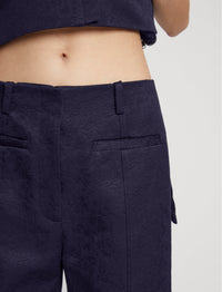 Pantalon en jacquard de coton - Midnight