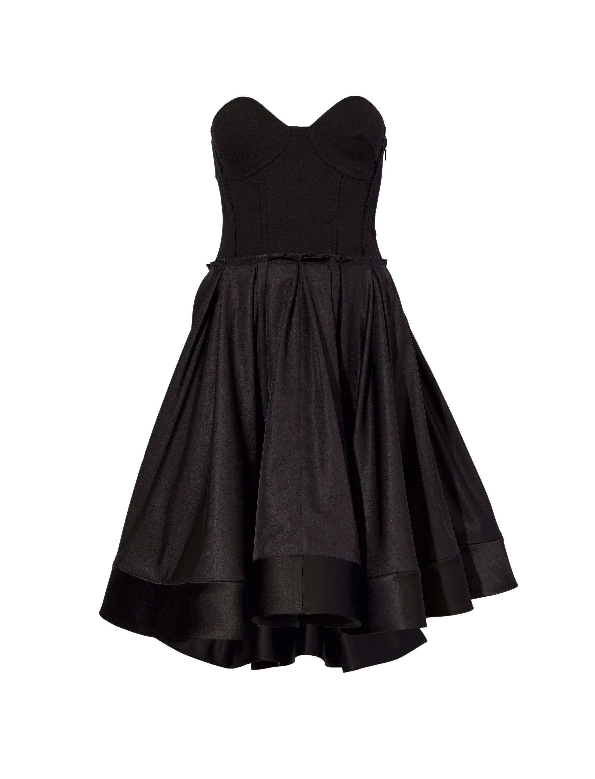 Robe bustier en laine - Black