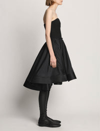 Robe bustier en laine - Black