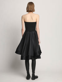 Robe bustier en laine - Black
