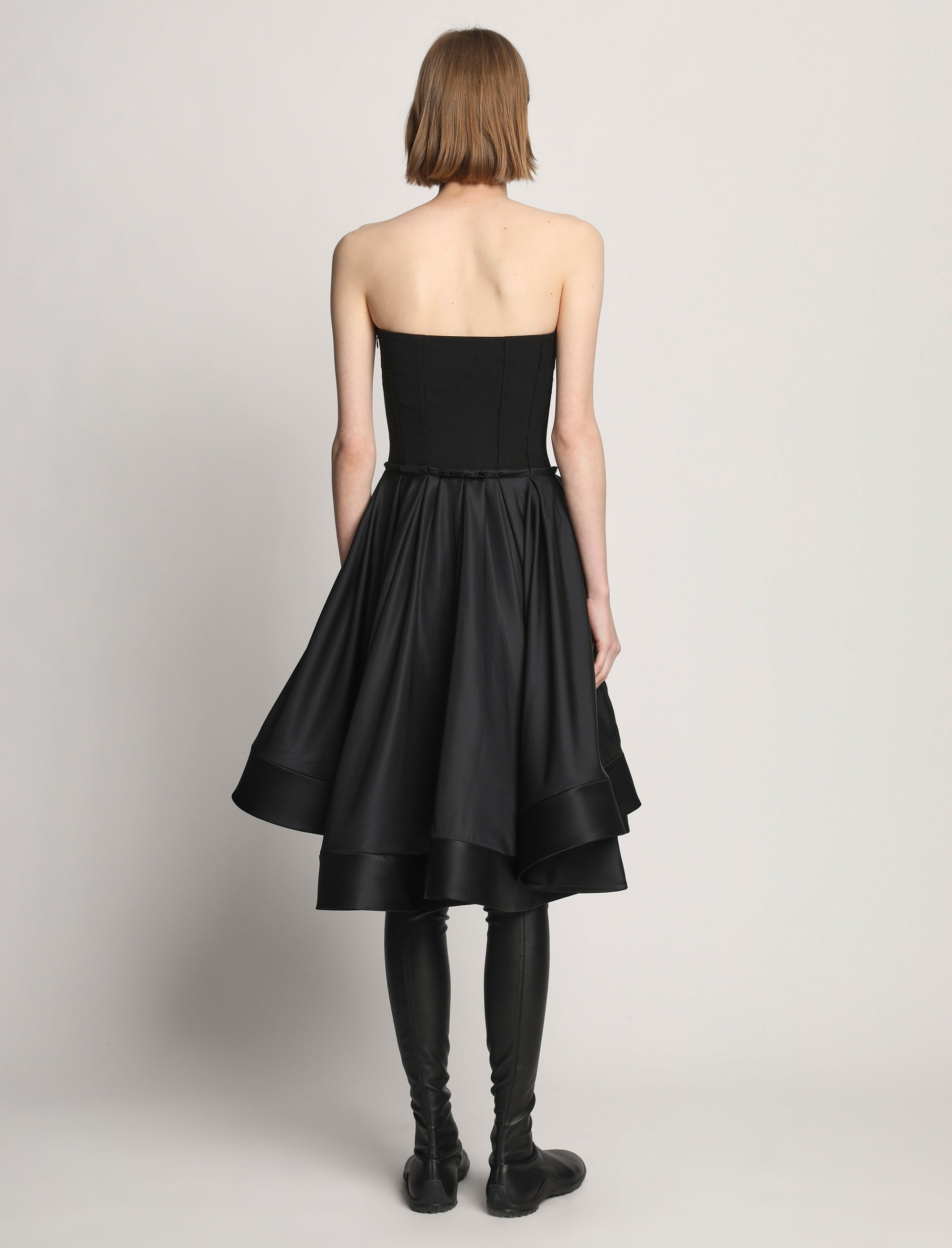 Robe bustier en laine - Black