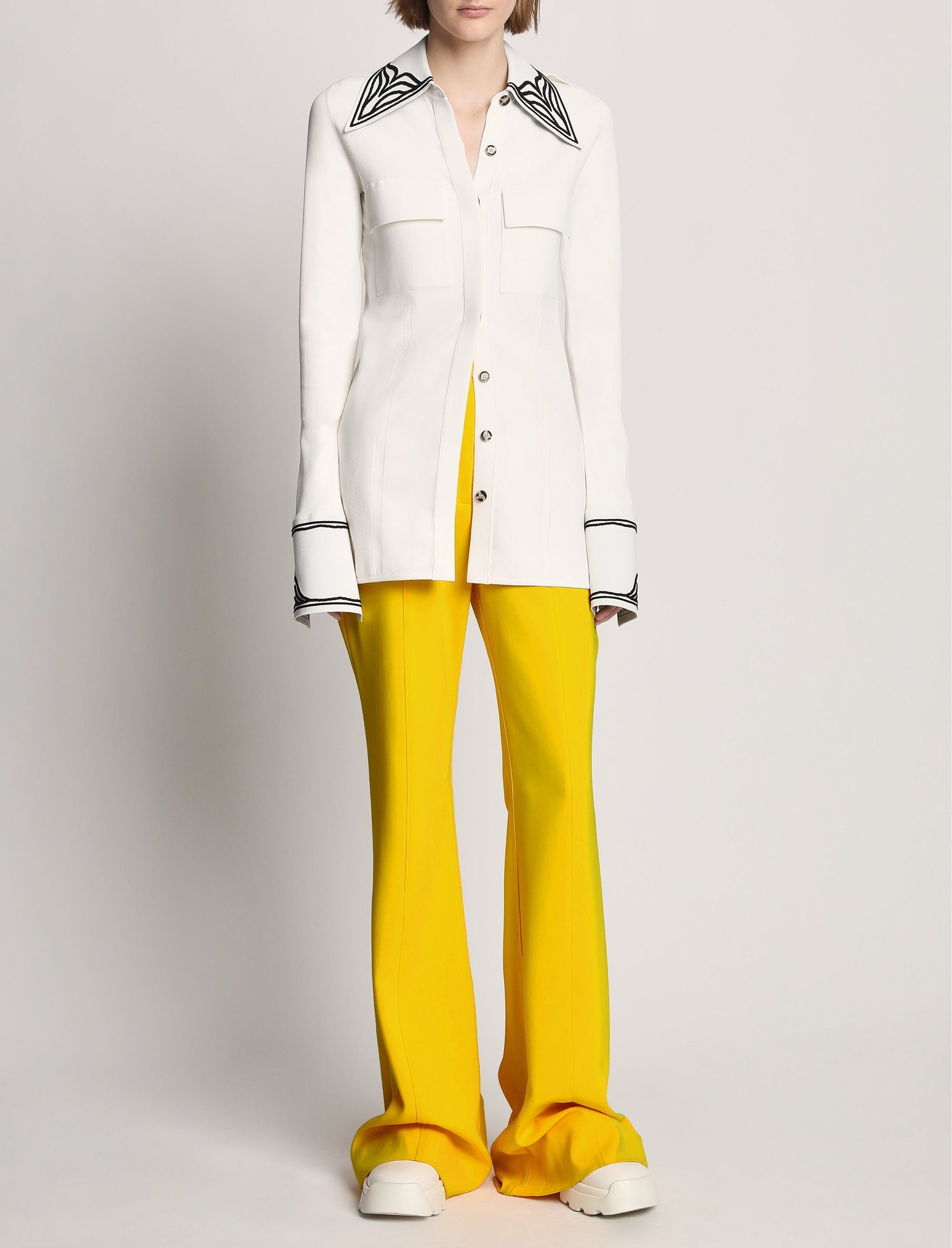 Pantalon en crêpe bi-stretch - Lemon