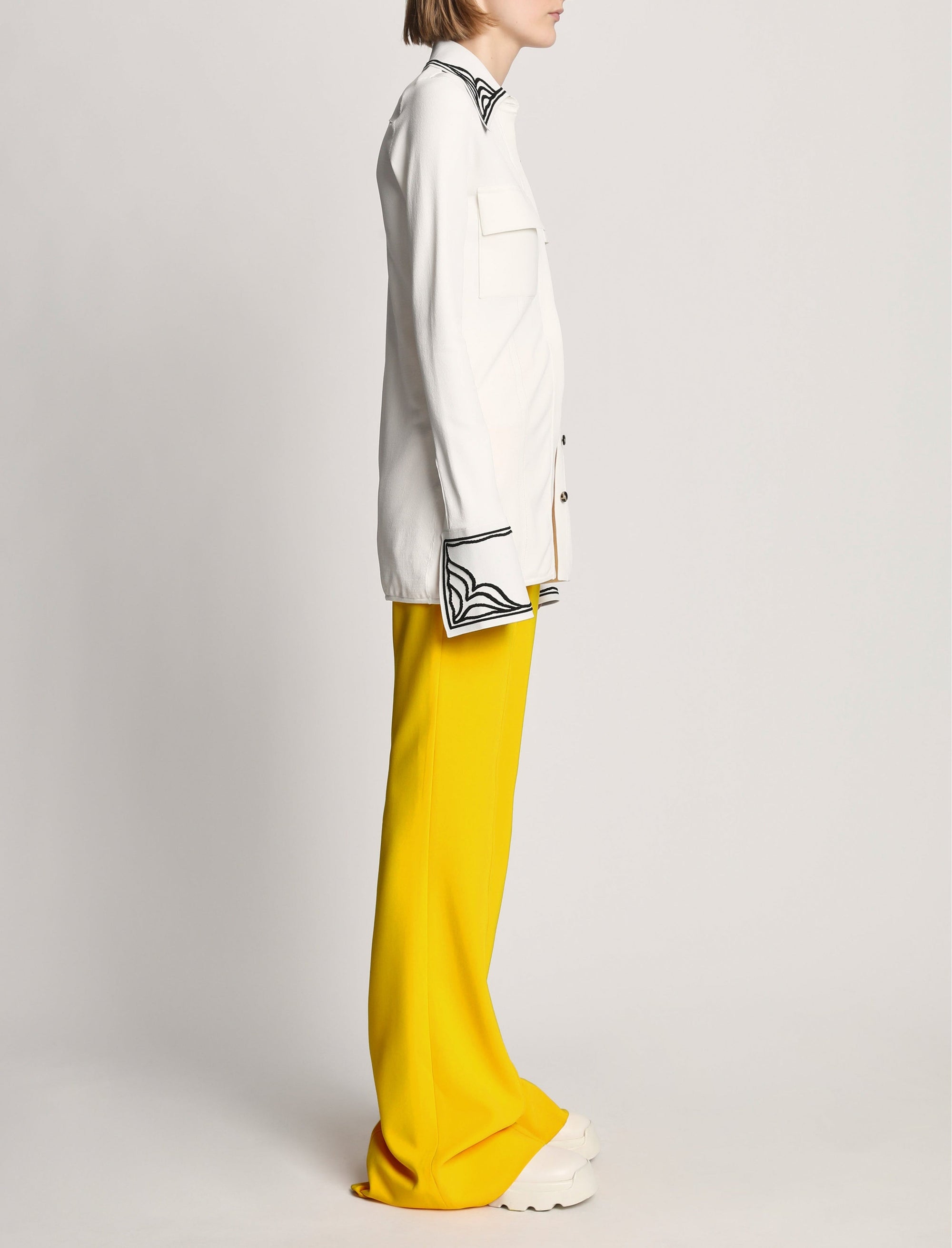 Pantalon en crêpe bi-stretch - Lemon
