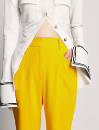 Pantalon en crêpe bi-stretch - Lemon
