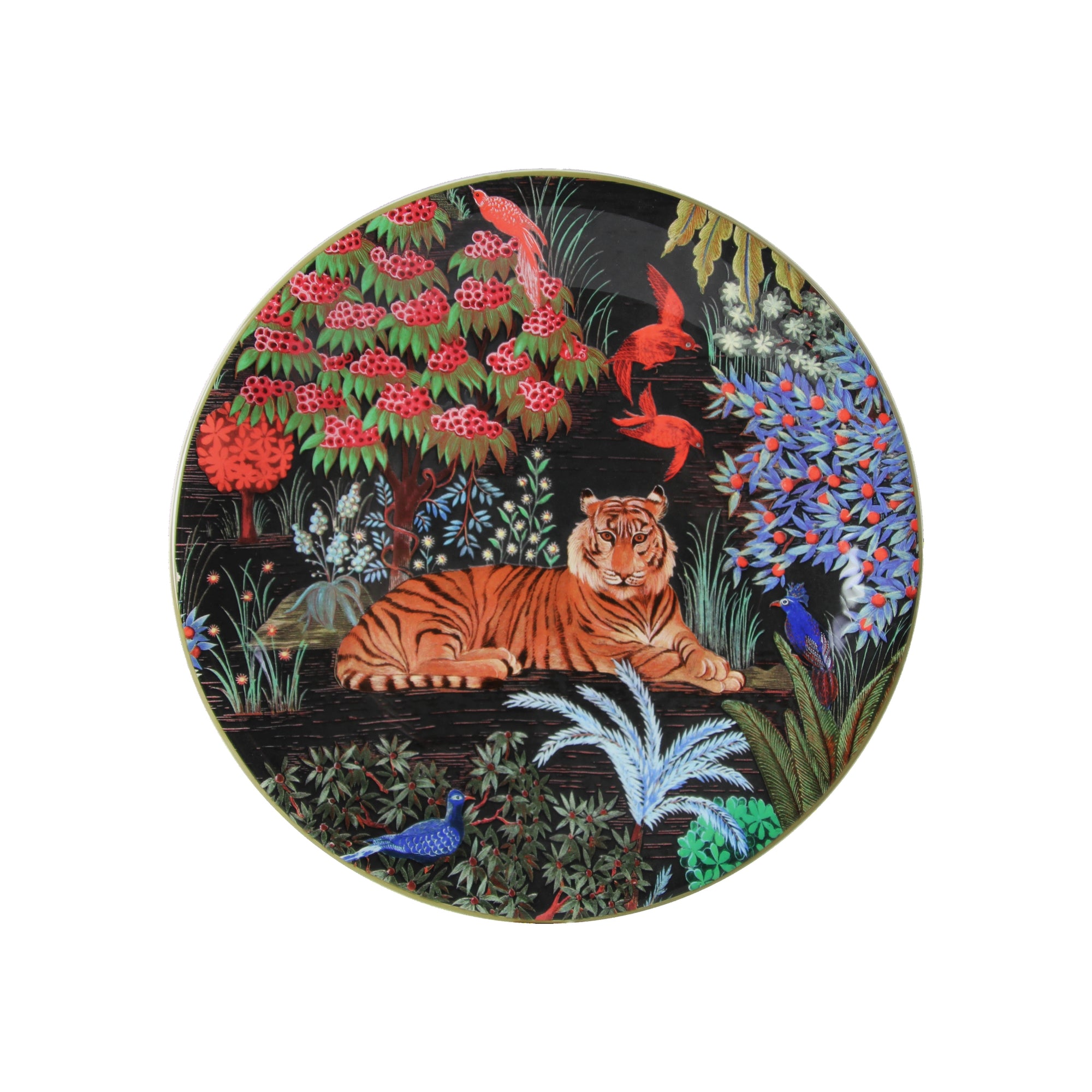Set de 4 Assiettes à dessert Tigre Le Jardin du Palais - Multicolore