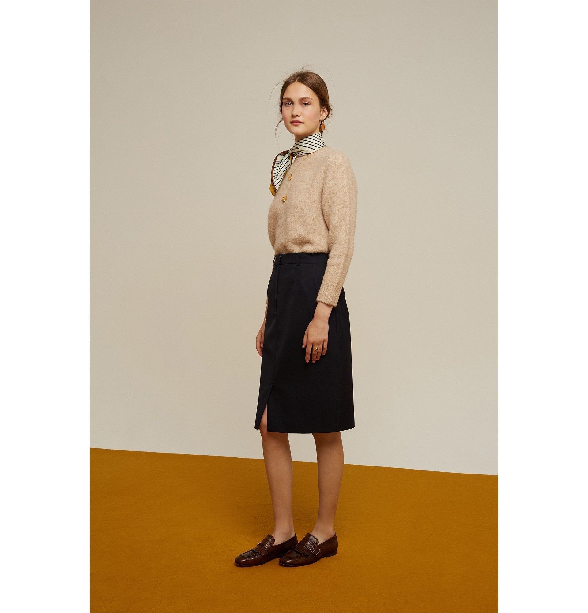 BEIGE JUPE EVELYNE