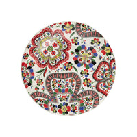 Set of 4 Chance Folle dessert plates - Red
