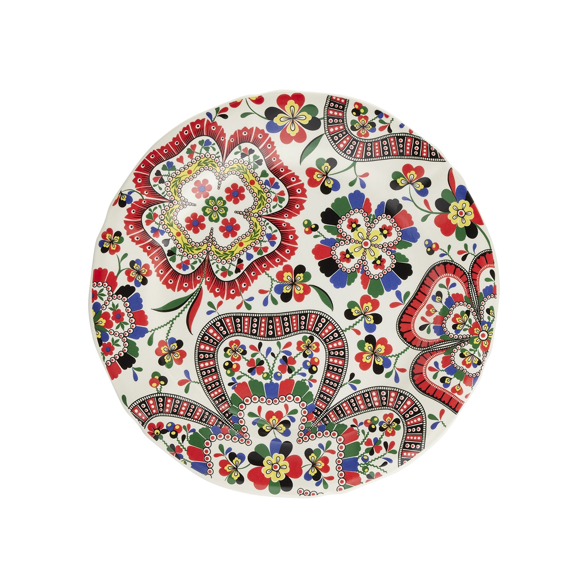 Set of 4 Chance Folle dessert plates - Red