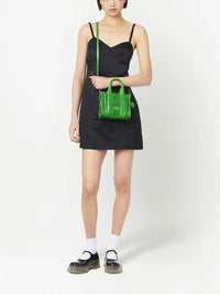 Petit sac à bandoulière The Tote Bag verni en cuir - Fern Green