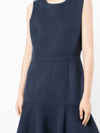 Robe courte en laine - Bleu petrole