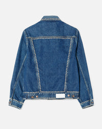 Veste oversized 90's en denim - Rustic Indigo Stud