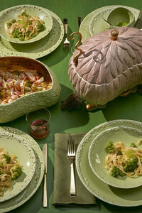 Bol Haas Mojave en porcelaine - Vert & Or