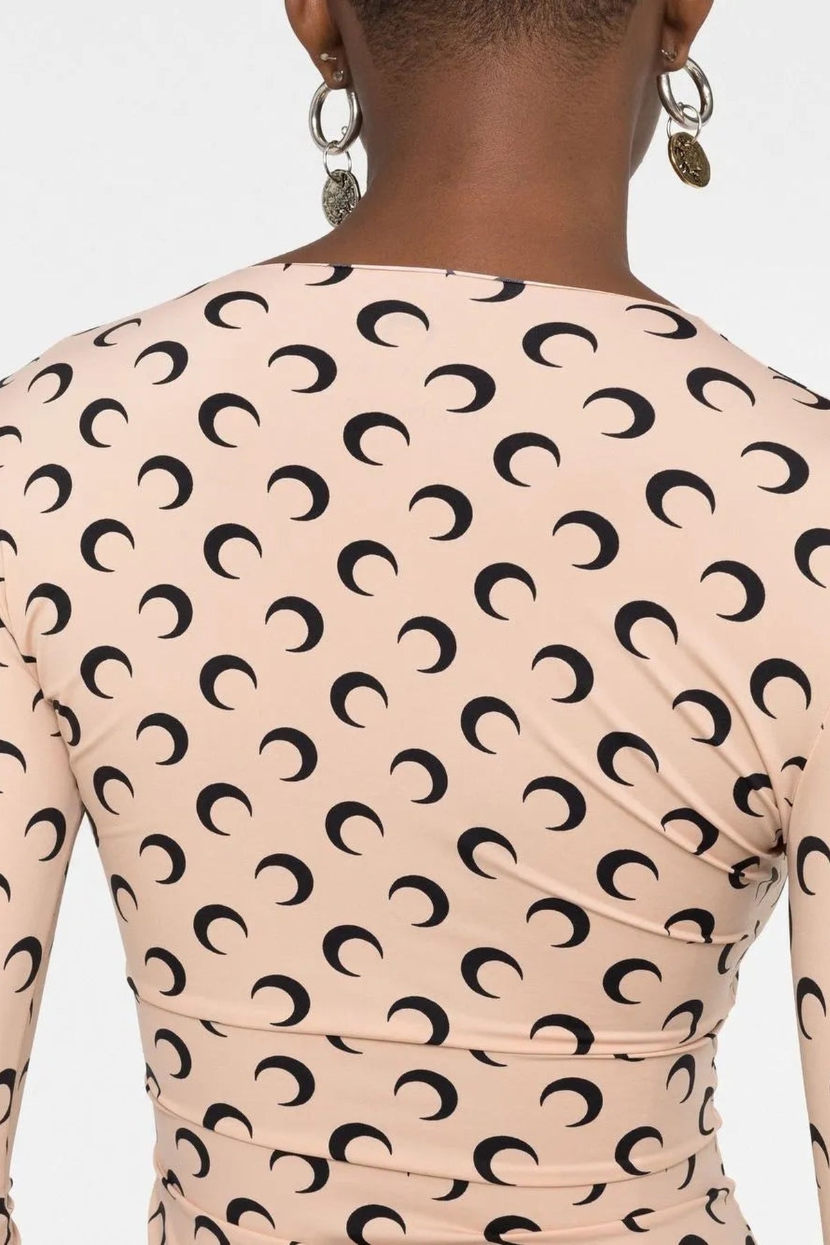 Top seconde peau en jersey All Over Moon Upcyclé - Tan