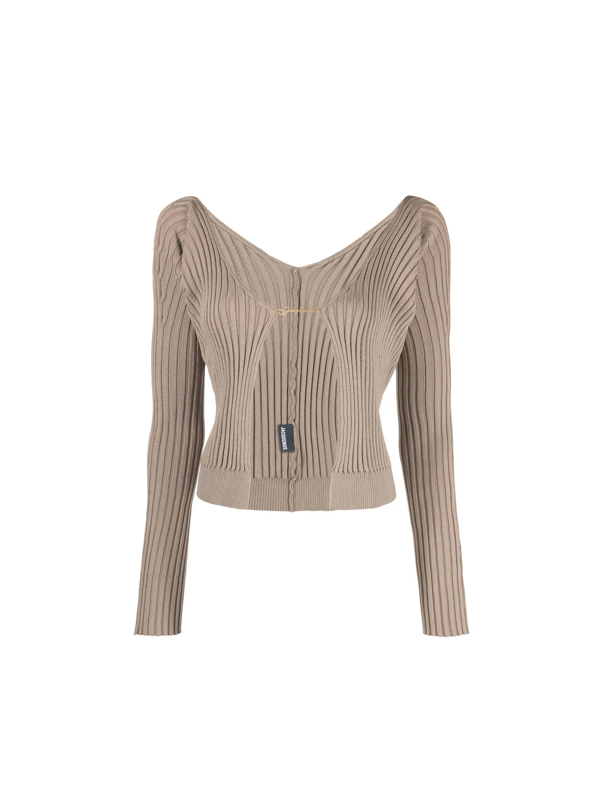 Haut en maille Pralu longue - Dark Beige