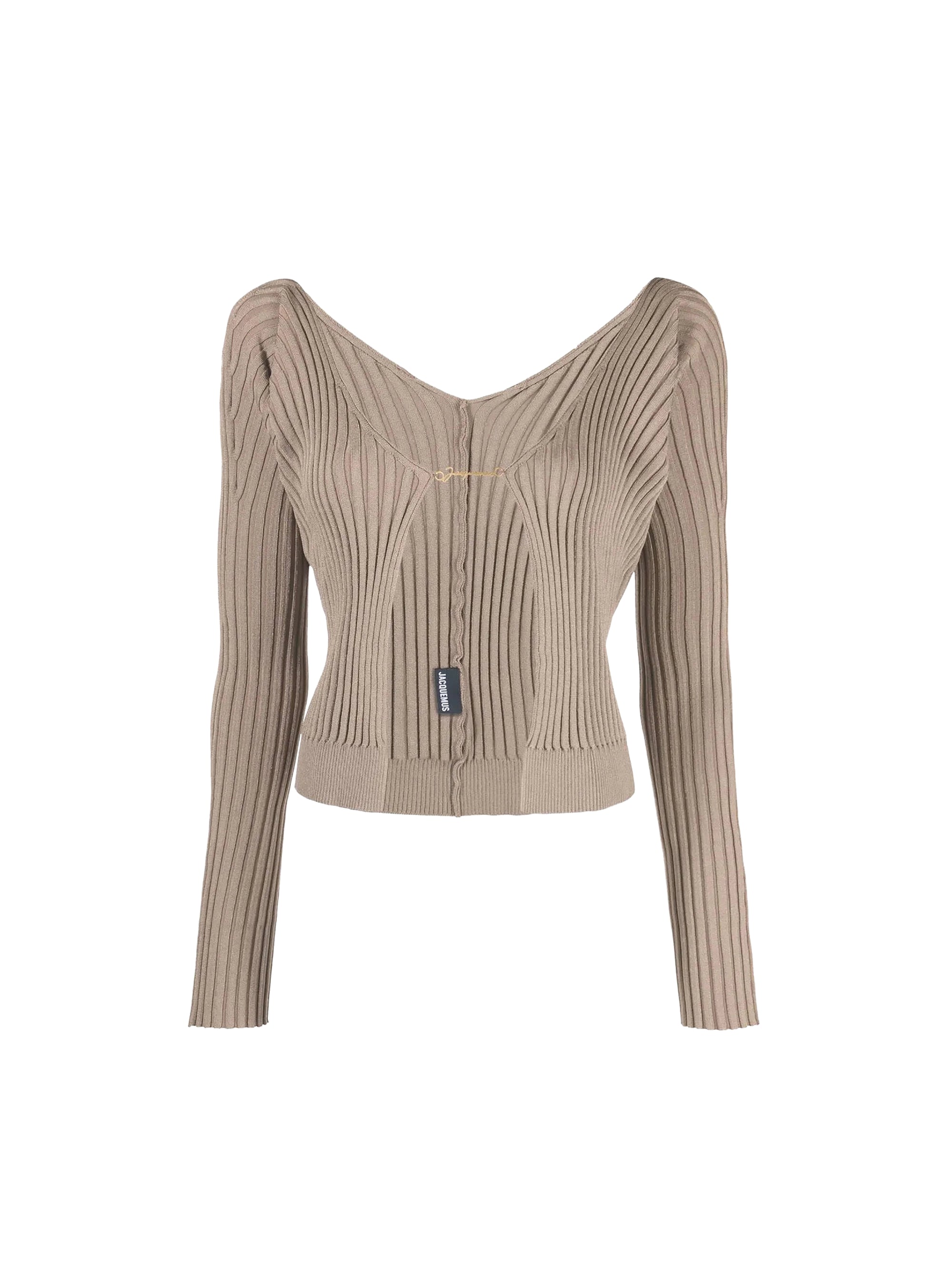 Cardigan en maille Pralu à manches longues - Dark Beige