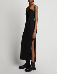 Robe à col croisé et dos nu - Black