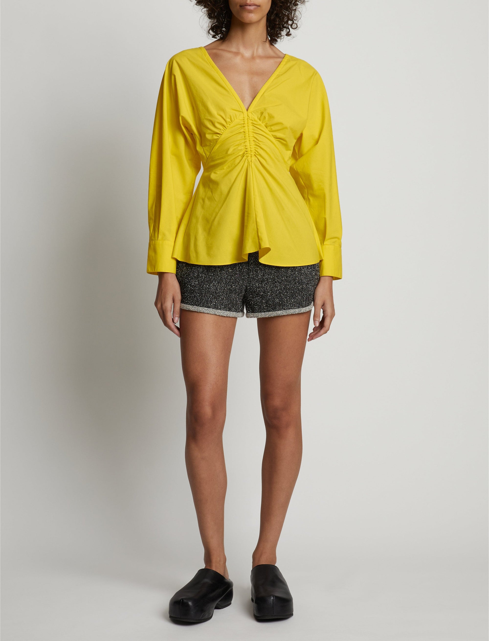 Blouse froncée à col en V - Sun