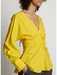 Blouse froncée à col en V - Sun