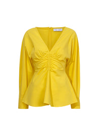 Blouse froncée à col en V - Sun