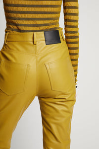 Pantalon droit en cuir - Sulphur