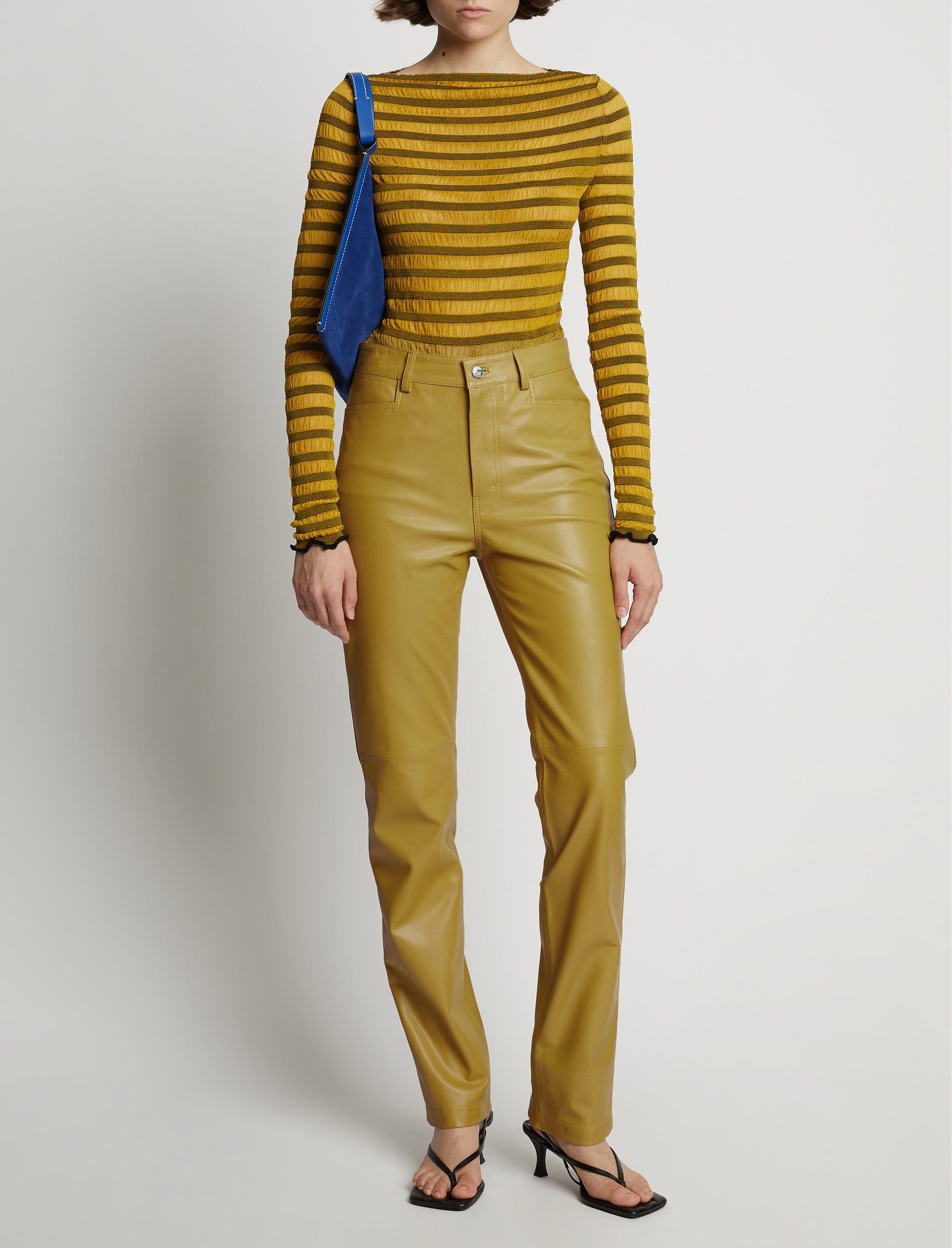Pantalon droit en cuir - Sulphur