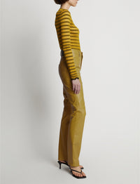 Pantalon droit en cuir - Sulphur