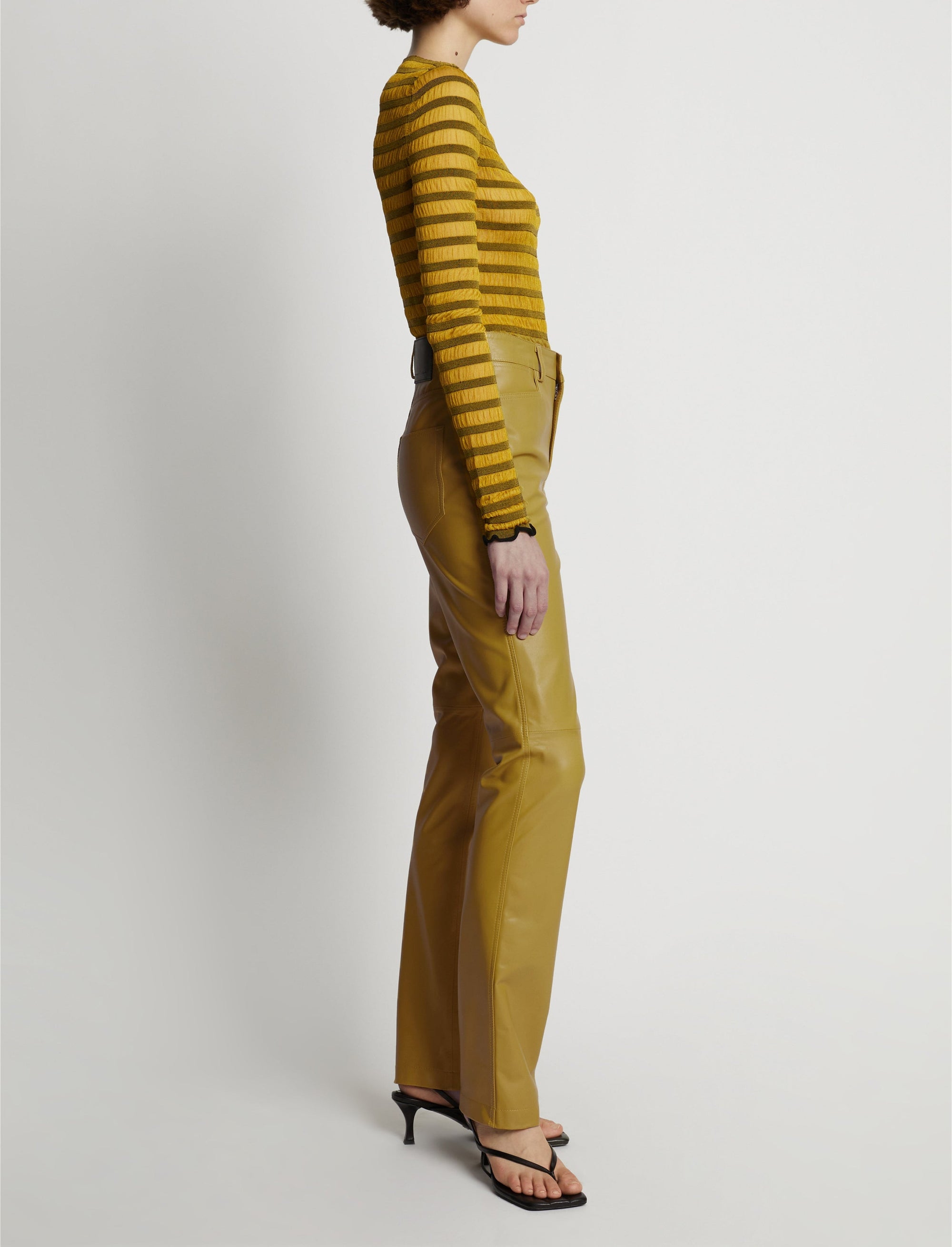 Pantalon droit en cuir - Sulphur