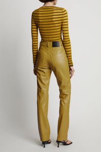 Pantalon droit en cuir - Sulphur
