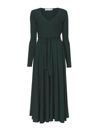 Robe portefeuille en crêpe mat - Pine